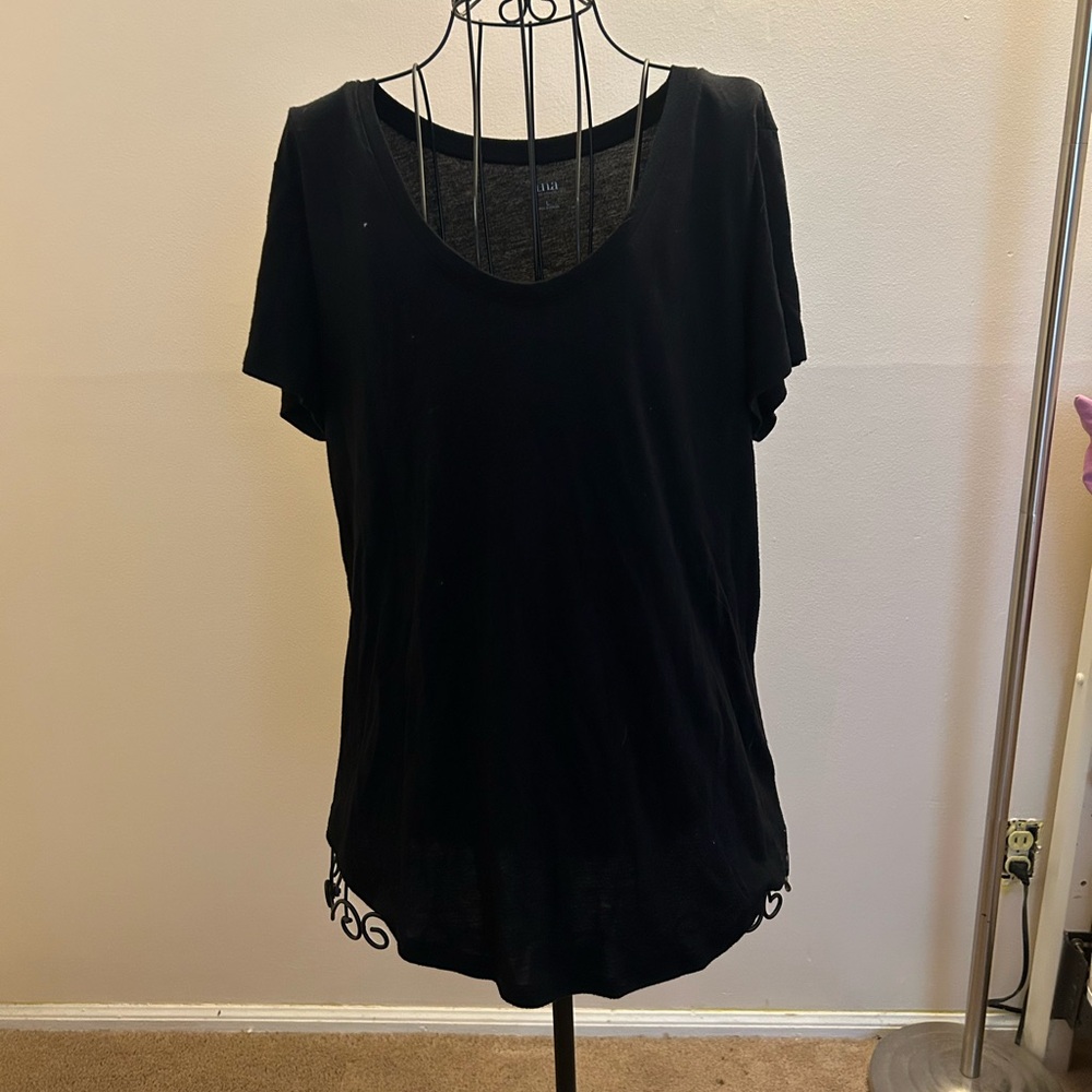 a.n.a Black Short Sleeve Women's Tee